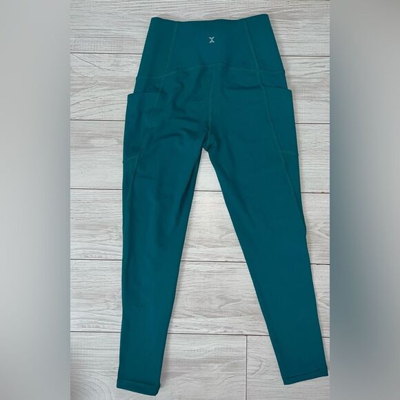 Xersion Anti Odor 7/8 Ankle Leggings High Rise Womens Size small Aqua Green - Picture 6 of 9